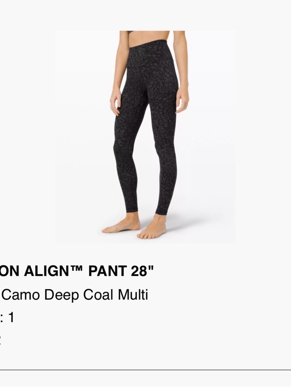 High-Waist Black Camo Leggings